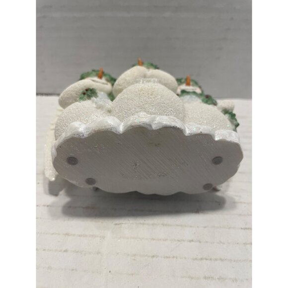 Trio of Snowmen Angel Figurine Table Mantel Decor by Gantz - Picture 3 of 10